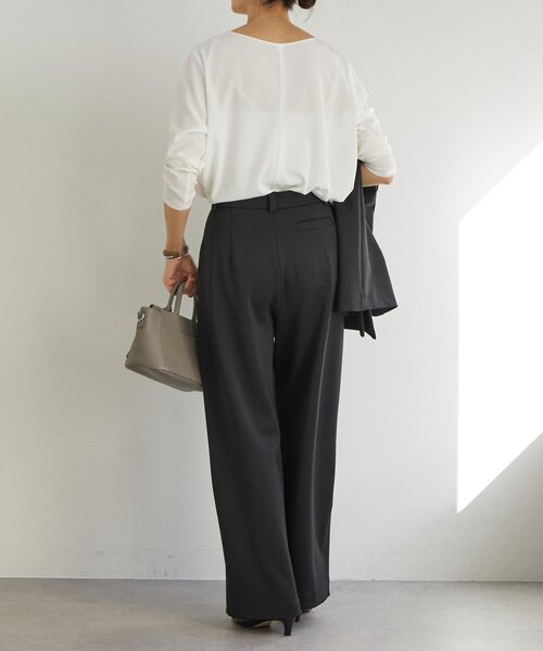 LIVETART（リヴェタート）の「《LIVETART》ドット釦ストレートパンツ（その他パンツ・レディース・ブラック・FREE）」の6枚目の写真