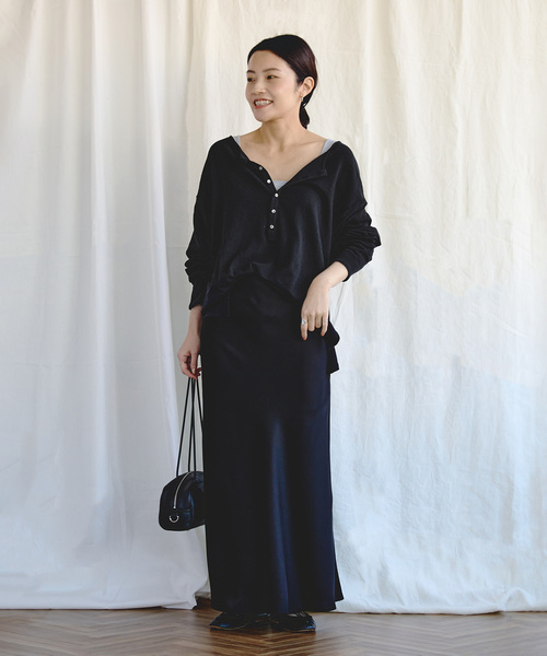 EMILY WEEK(エミリーウィーク)の「Foggyコットン2WAYプルオーバー(Tシャツ/カットソー・レディース・ホワイト/ブラック/グレー・FREE)」の5枚目の写真