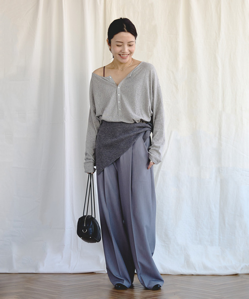 EMILY WEEK(エミリーウィーク)の「Foggyコットン2WAYプルオーバー(Tシャツ/カットソー・レディース・ホワイト/ブラック/グレー・FREE)」の20枚目の写真
