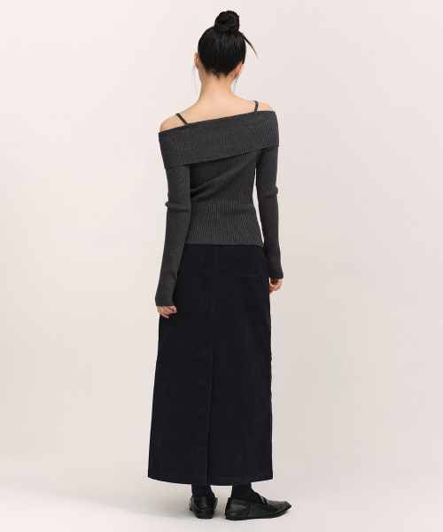 MUSINSA STANDARD WOMAN（ムシンサスタンダードウーマン）の「ウィメンズ 11W コーデュロイマキシスカート [ブラック]（スカート・レディース・その他・SMALL/X-SMALL/LARGE/MEDIUM）」の3枚目の写真