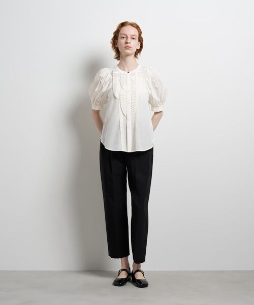 LANVIN en Bleu（ランバンオンブルー）の「トリアセローンパフスリーブブラウス（シャツ/ブラウス・レディース・オフホワイト/ボルドー/ネイビー・38）」の20枚目の写真