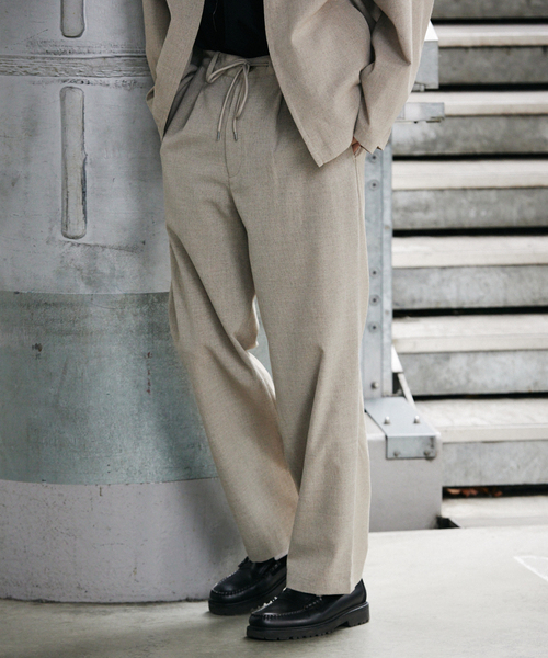 JOURNAL STANDARD（ジャーナルスタンダード）の「TR スラブ トロ イージー スラックス（スラックス・メンズ・グレー/ブラック/ベージュ・SMALL/MEDIUM/LARGE）」の6枚目の写真