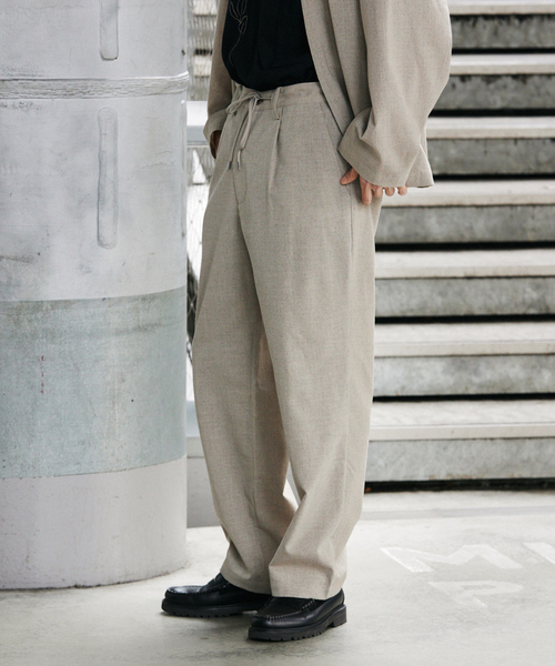 JOURNAL STANDARD（ジャーナルスタンダード）の「TR スラブ トロ イージー スラックス（スラックス・メンズ・グレー/ブラック/ベージュ・SMALL/MEDIUM/LARGE）」の7枚目の写真