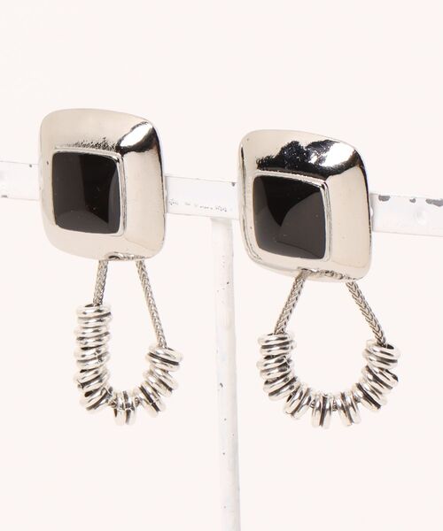 TOGA TOO Stone beads pierced earrings【公式通販】
