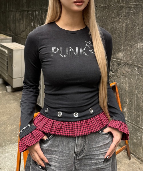 Figments（フィグメンツ）の「パンクスターマルチデザイントップ（その他トップス・レディース・ブラック・FREE）」の2枚目の写真