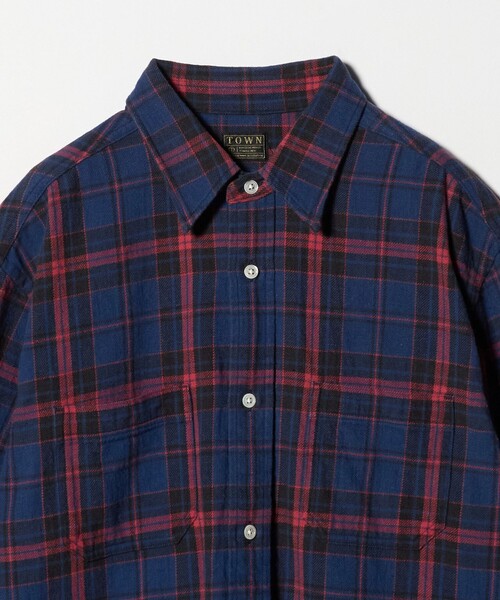 TOWN（タウン）の「【別注】＜TOWN＞チェック レギュラー カラー シャツ（シャツ/ブラウス・メンズ・ロイヤルブルー/ケリーグリーン/レッド・XL/M/L）」の5枚目の写真