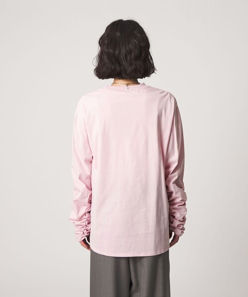 CITEN(シテン)の「<CITEN>ロゴシャーリングチュニックトップ(Tシャツ/カットソー・レディース・イエロー/ホワイト/ピンク・FREE)」の7枚目の写真