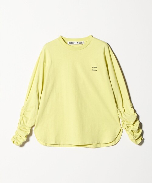 CITEN(シテン)の「<CITEN>ロゴシャーリングチュニックトップ(Tシャツ/カットソー・レディース・イエロー/ホワイト/ピンク・FREE)」の14枚目の写真