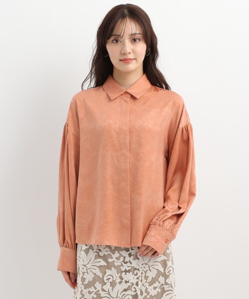 Andemiu（アンデミュウ）の「マッテサテンシャツ643461（シャツ/ブラウス・レディース・ブルー/アイボリー/オレンジ・FREE）」の21枚目の写真