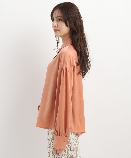 Andemiu（アンデミュウ）の「マッテサテンシャツ643461（シャツ/ブラウス・レディース・ブルー/アイボリー/オレンジ・FREE）」の22枚目の写真