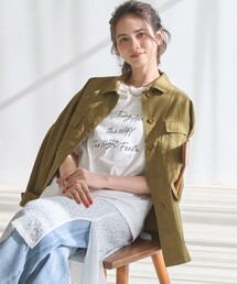 23区 S（ニジュウサンクチイサイサイズ）の「ハイカウントギャバ ミリタリージャケット（ミリタリージャケット）」