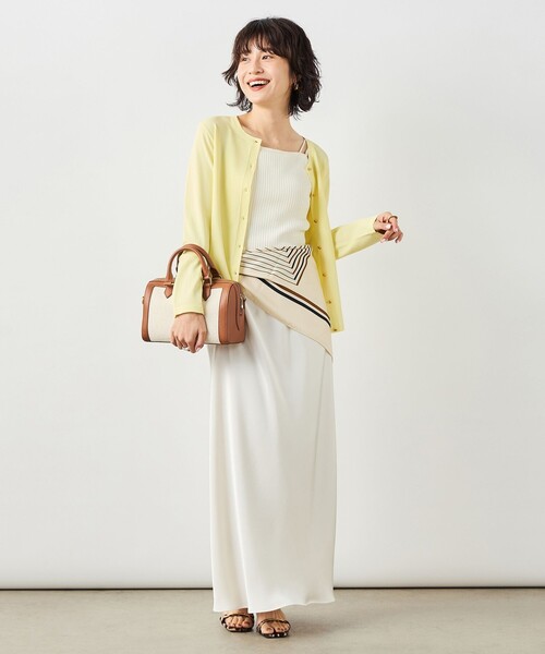 NOLLEY’S Sophi（ノーリーズソフィ）の「《アンサンブル対応》 《手洗い可能》マルチファンクションクルーネックカーディガン（カーディガン/ボレロ・レディース・ラベンダー/ベージュ/クリーム/ホワイト・38/36）」の5枚目の写真