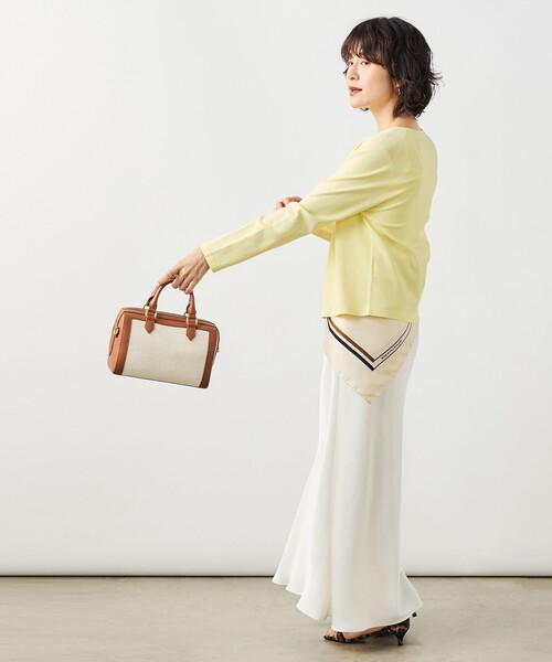 NOLLEY’S Sophi（ノーリーズソフィ）の「《アンサンブル対応》 《手洗い可能》マルチファンクションクルーネックカーディガン（カーディガン/ボレロ・レディース・ラベンダー/ベージュ/クリーム/ホワイト・38/36）」の6枚目の写真