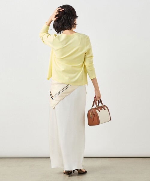 NOLLEY’S Sophi（ノーリーズソフィ）の「《アンサンブル対応》 《手洗い可能》マルチファンクションクルーネックカーディガン（カーディガン/ボレロ・レディース・ラベンダー/ベージュ/クリーム/ホワイト・38/36）」の7枚目の写真