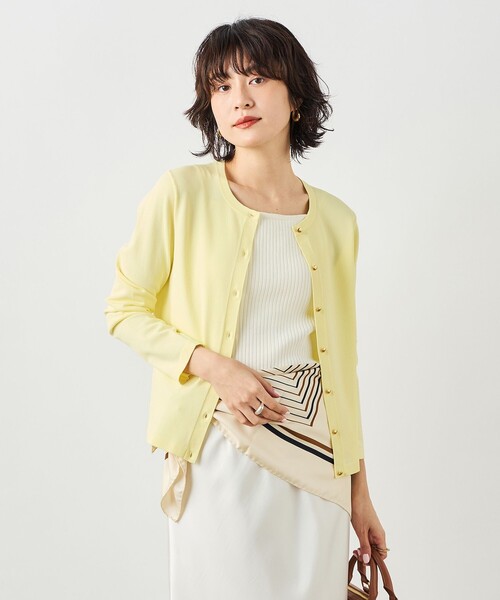 NOLLEY’S Sophi（ノーリーズソフィ）の「《アンサンブル対応》 《手洗い可能》マルチファンクションクルーネックカーディガン（カーディガン/ボレロ・レディース・ラベンダー/ベージュ/クリーム/ホワイト・38/36）」の8枚目の写真