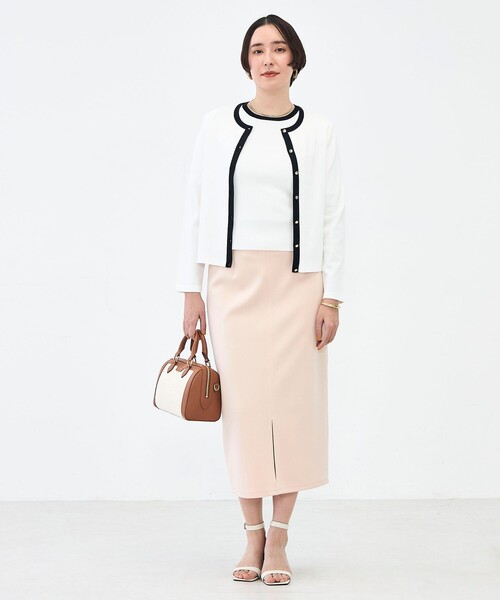 NOLLEY’S Sophi（ノーリーズソフィ）の「《アンサンブル対応》 《手洗い可能》マルチファンクションクルーネックカーディガン（カーディガン/ボレロ・レディース・ラベンダー/ベージュ/クリーム/ホワイト・38/36）」の11枚目の写真