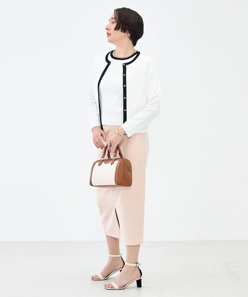 NOLLEY’S Sophi（ノーリーズソフィ）の「《アンサンブル対応》 《手洗い可能》マルチファンクションクルーネックカーディガン（カーディガン/ボレロ・レディース・ラベンダー/ベージュ/クリーム/ホワイト・38/36）」の12枚目の写真