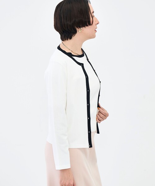 NOLLEY’S Sophi（ノーリーズソフィ）の「《アンサンブル対応》 《手洗い可能》マルチファンクションクルーネックカーディガン（カーディガン/ボレロ・レディース・ラベンダー/ベージュ/クリーム/ホワイト・38/36）」の18枚目の写真