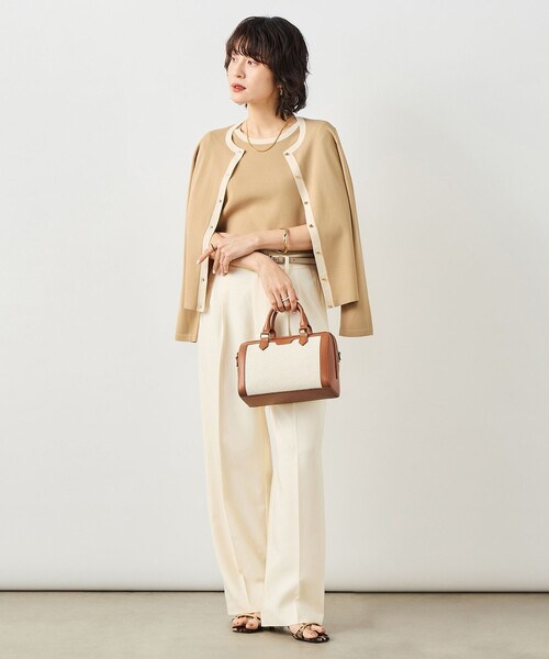 NOLLEY’S Sophi（ノーリーズソフィ）の「《アンサンブル対応》 《手洗い可能》マルチファンクションクルーネックカーディガン（カーディガン/ボレロ・レディース・ラベンダー/ベージュ/クリーム/ホワイト・38/36）」の22枚目の写真