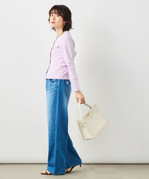 NOLLEY’S Sophi(ノーリーズソフィ)の「《アンサンブル対応》 《手洗い可能》マルチファンクションクルーネックカーディガン(カーディガン/ボレロ・レディース・ラベンダー/ベージュ/クリーム/ホワイト・38/36)」の19枚目の写真