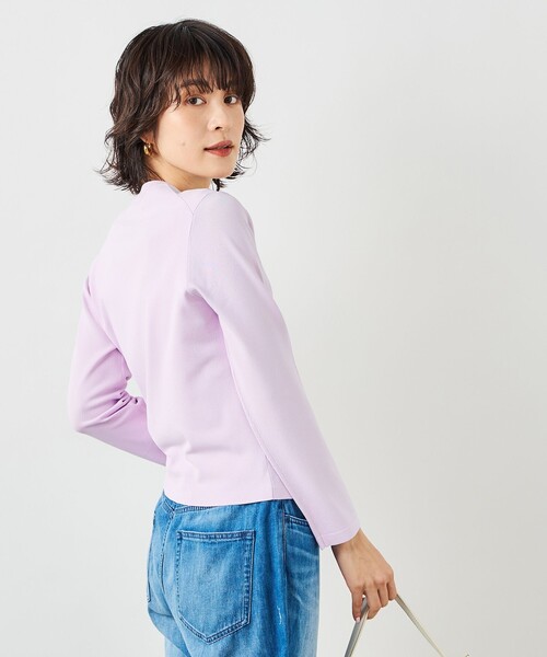 NOLLEY’S Sophi(ノーリーズソフィ)の「《アンサンブル対応》 《手洗い可能》マルチファンクションクルーネックカーディガン(カーディガン/ボレロ・レディース・ラベンダー/ベージュ/クリーム/ホワイト・38/36)」の14枚目の写真