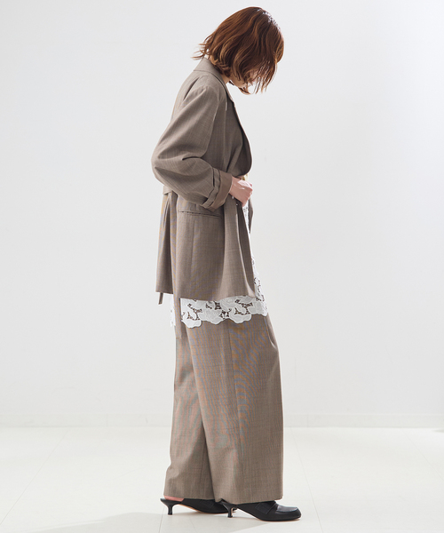 journal standard L'essage(ジャーナルスタンダードレサージュ)の「ケミカルコードレース ラップスカート(スカート・レディース・ホワイト/ブラック・FREE)」の9枚目の写真