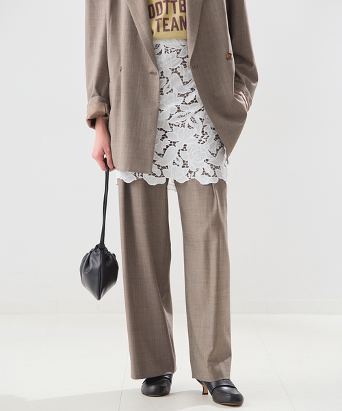 journal standard L'essage(ジャーナルスタンダードレサージュ)の「ケミカルコードレース ラップスカート(スカート・レディース・ホワイト/ブラック・FREE)」の10枚目の写真