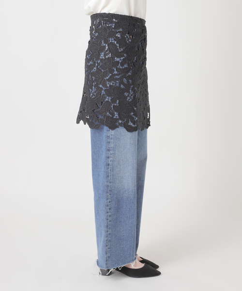 journal standard L'essage(ジャーナルスタンダードレサージュ)の「ケミカルコードレース ラップスカート(スカート・レディース・ホワイト/ブラック・FREE)」の16枚目の写真