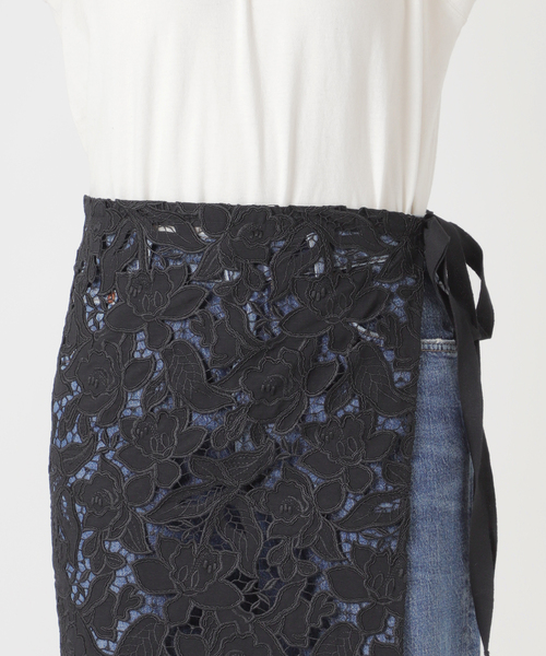 journal standard L'essage(ジャーナルスタンダードレサージュ)の「ケミカルコードレース ラップスカート(スカート・レディース・ホワイト/ブラック・FREE)」の18枚目の写真