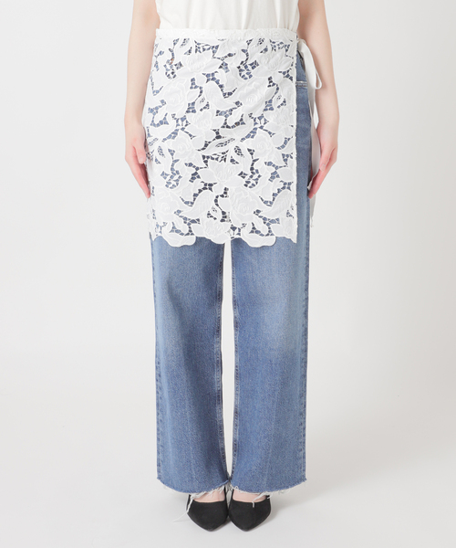 journal standard L'essage(ジャーナルスタンダードレサージュ)の「ケミカルコードレース ラップスカート(スカート・レディース・ホワイト/ブラック・FREE)」の21枚目の写真