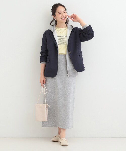 SHOO・LA・RUE（シューラルー）の「【S-LL/セットアップ可/イージーケア/UV】オンにもオフにも シングルジャケット（テーラードジャケット・レディース・ネイビー/ブラウン系その他/ライトベージュ・01/02/03/04）」の16枚目の写真