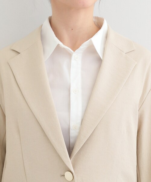 SHOO・LA・RUE（シューラルー）の「【S-LL/セットアップ可/イージーケア/UV】オンにもオフにも シングルジャケット（テーラードジャケット・レディース・ネイビー/ブラウン系その他/ライトベージュ・01/02/03/04）」の22枚目の写真