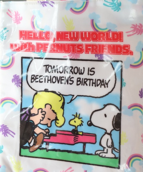 SNOOPY(スヌーピー)の「SNOOPY スヌーピー ミニトートバッグ(トートバッグ・レディース・ピンク/グリーン・FREE)」の7枚目の写真