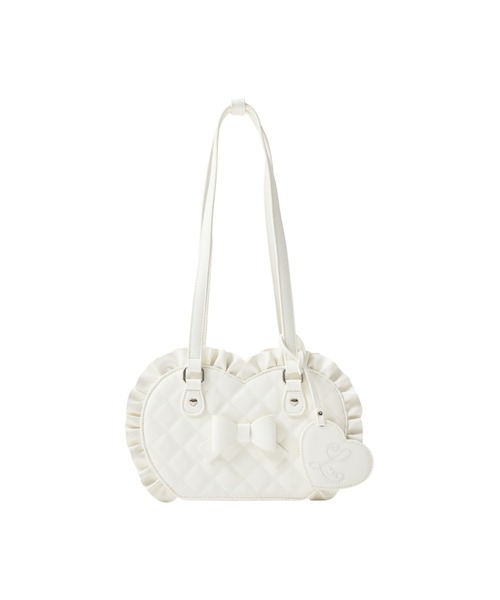 Lolime by mellfy memory(ロリミー バイ メルフィーメモリー)の「charmy heart quilting bag(ショルダーバッグ・レディース・シルバー/ホワイト/ピンク・FREE)」の2枚目の写真