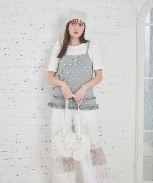 Lolime by mellfy memory(ロリミー バイ メルフィーメモリー)の「charmy heart quilting bag(ショルダーバッグ・レディース・シルバー/ホワイト/ピンク・FREE)」の8枚目の写真