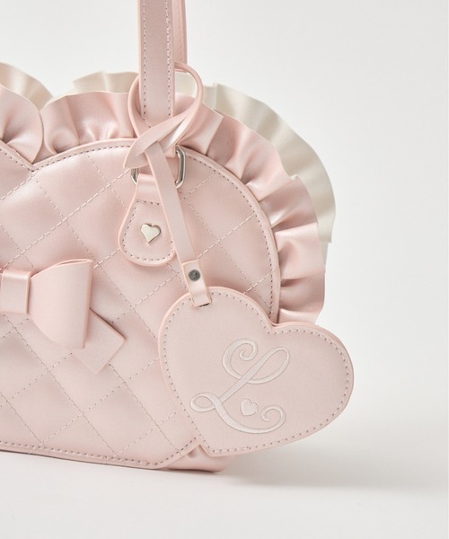 Lolime by mellfy memory(ロリミー バイ メルフィーメモリー)の「charmy heart quilting bag(ショルダーバッグ・レディース・シルバー/ホワイト/ピンク・FREE)」の16枚目の写真