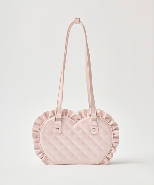 Lolime by mellfy memory(ロリミー バイ メルフィーメモリー)の「charmy heart quilting bag(ショルダーバッグ・レディース・シルバー/ホワイト/ピンク・FREE)」の15枚目の写真