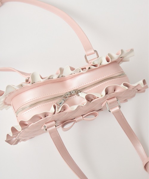 Lolime by mellfy memory(ロリミー バイ メルフィーメモリー)の「charmy heart quilting bag(ショルダーバッグ・レディース・シルバー/ホワイト/ピンク・FREE)」の17枚目の写真