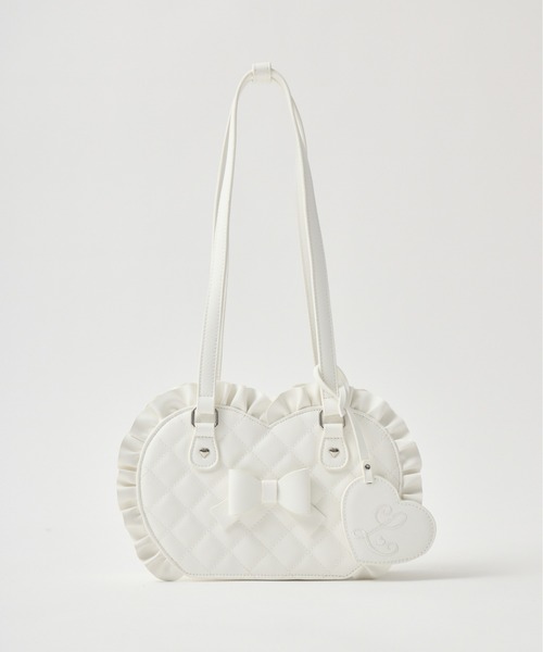 Lolime by mellfy memory(ロリミー バイ メルフィーメモリー)の「charmy heart quilting bag(ショルダーバッグ・レディース・シルバー/ホワイト/ピンク・FREE)」の6枚目の写真
