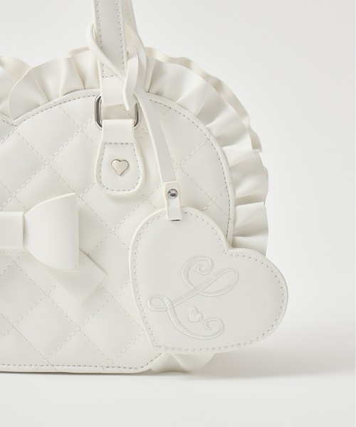 Lolime by mellfy memory(ロリミー バイ メルフィーメモリー)の「charmy heart quilting bag(ショルダーバッグ・レディース・シルバー/ホワイト/ピンク・FREE)」の7枚目の写真