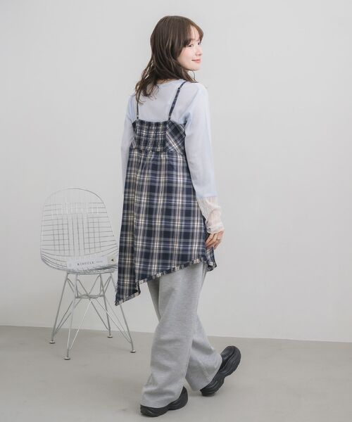 RETRO GIRL（レトロガール）の「フリンジキャミOP（チュニック・レディース・ブラウン/ブルー・FREE）」の13枚目の写真