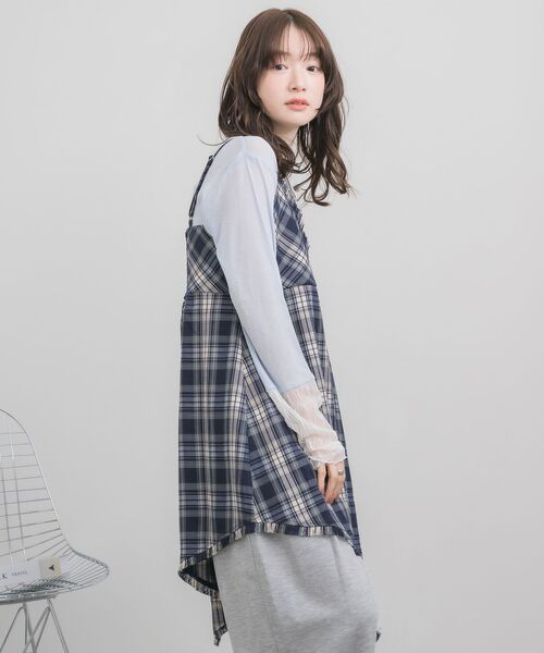 RETRO GIRL（レトロガール）の「フリンジキャミOP（チュニック・レディース・ブラウン/ブルー・FREE）」の16枚目の写真