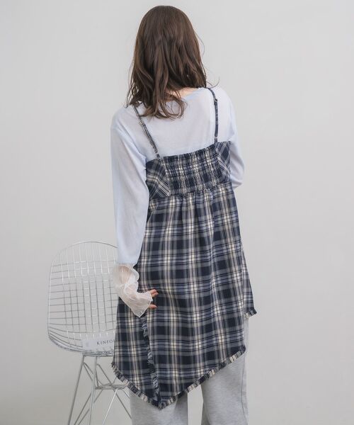 RETRO GIRL（レトロガール）の「フリンジキャミOP（チュニック・レディース・ブラウン/ブルー・FREE）」の17枚目の写真