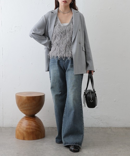 COLONY 2139（コロニートゥーワンスリーナイン）の「TRダブルテーラードジャケット（テーラードジャケット・レディース・グレー/ブラック・MEDIUM/SMALL）」の7枚目の写真