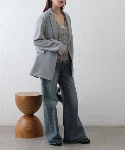 COLONY 2139（コロニートゥーワンスリーナイン）の「TRダブルテーラードジャケット（テーラードジャケット・レディース・グレー/ブラック・MEDIUM/SMALL）」の10枚目の写真