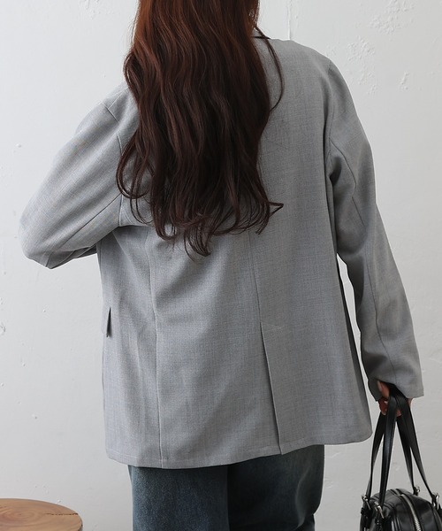 COLONY 2139（コロニートゥーワンスリーナイン）の「TRダブルテーラードジャケット（テーラードジャケット・レディース・グレー/ブラック・MEDIUM/SMALL）」の5枚目の写真