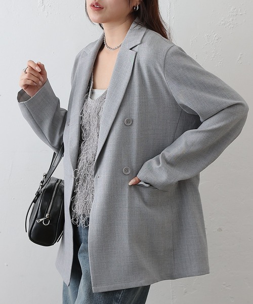 COLONY 2139（コロニートゥーワンスリーナイン）の「TRダブルテーラードジャケット（テーラードジャケット・レディース・グレー/ブラック・MEDIUM/SMALL）」の4枚目の写真