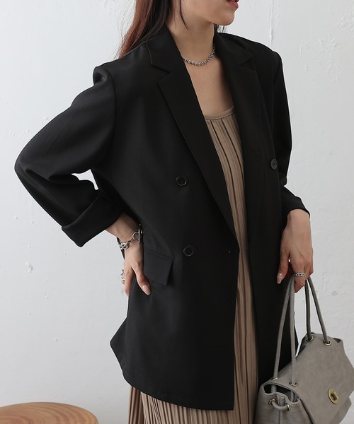 COLONY 2139（コロニートゥーワンスリーナイン）の「TRダブルテーラードジャケット（テーラードジャケット・レディース・グレー/ブラック・MEDIUM/SMALL）」の14枚目の写真