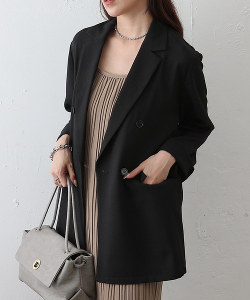 COLONY 2139（コロニートゥーワンスリーナイン）の「TRダブルテーラードジャケット（テーラードジャケット・レディース・グレー/ブラック・MEDIUM/SMALL）」の12枚目の写真