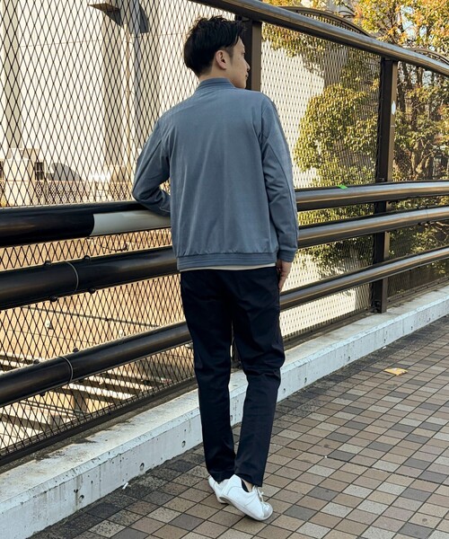 NOLLEY'S LIGHT（ノーリーズライト）の「ジオ柄ジャガード リブブルゾン（ブルゾン・メンズ・ブラック/グレイッシュベージュ/グレイッシュブルー・L/M）」の11枚目の写真